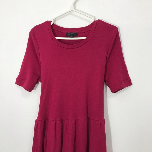 Selected Femme pink cotton dress - Picture 2 of 15